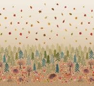 A Winter Nap - 7893 - Double Edge Border - Lewis & Irene A565.A - Cotton Fabric