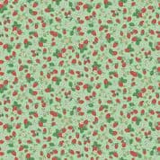 Afternoon Tea - 9135 - Makower UK - Strawberry Fizz on Green - 092_G - Cotton Fabric