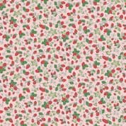 Afternoon Tea - 9136 - Makower UK - Strawberry Fizz on Pink - 092_P - Cotton Fabric