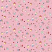 Afternoon Tea - 9139 - Makower UK - Cupcake Confetti on Pink - 093_P - Cotton Fabric
