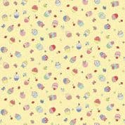 Afternoon Tea - 9140 - Makower UK - Cupcake Confetti on Yellow - 093_Y - Cotton Fabric