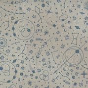 Astra - 8197 - The Heavens on Taupe - Janet Clare - Moda 16920.16 - Cotton Fabric