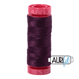 Aurifil 12 Cotton Thread - 1240 (Dark Maroon)