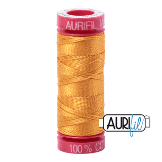 Aurifil 12 Cotton Thread - 2140 (Marigold Yellow)