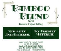 Bamboo Blend Quilt Wadding - 120" wide x 18.3m long bolt - 50% Cotton, 50% Bamboo
