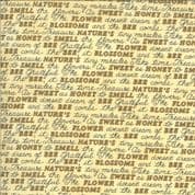 Bee Grateful - 7433 - 19963.12 Deb Strain - Sweet Words on Honey Yellow Cotton Fabric