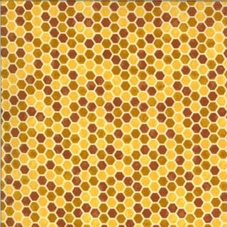 Bee Grateful - 7442 - 19966.12 Deb Strain - Honeycomb on Honey Yellow Cotton Fabric