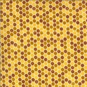 Bee Grateful - 7442 - 19966.12 Deb Strain - Honeycomb on Honey Yellow Cotton Fabric