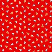 Beside the Sea 7508 - Makower 2343.R - Small Sailboats on Red Cotton Fabric