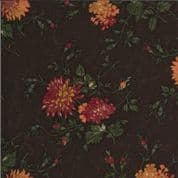 Bittersweet Lane - 7413 - 9640.18 Kansas Troubles - Floral on Dark Bark Brown Cotton Fabric