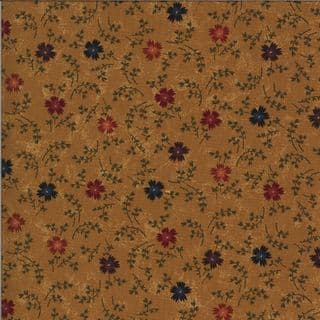 Bittersweet Lane - 7416 - 9642.12 Kansas Troubles - Floral on Goldenrod Tan Cotton Fabric