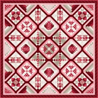 Blushing Blooms - Block of the Month - 9 months - Finished Size 93” x 93”
