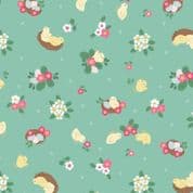 Bunny Hop - 7524 - Lewis & Irene A528.3 - Chicks on Green Cotton Fabric