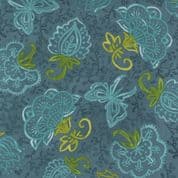 Carolina Lilies - 8219 - Floral on Teal - Robin Pickens - Moda 48701.21 - Cotton Fabric