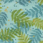 Carolina Lilies - 8222 - Ferns on Aqua - Robin Pickens - Moda 48702.19 - Cotton Fabric