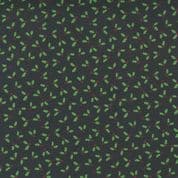 Christmas Holiday Essentials - 7795 - Holly Leaf on Black - Moda Fabrics 20747 18 - Cotton Fabric