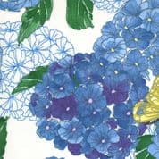 Cottage Bleu - 7706 - Robin Pickens Hydrangeas Butterflies on Cream - Moda 48690.11 - Cotton Fabric