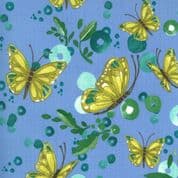 Cottage Bleu - 7712 - Robin Pickens Butterflies on Sky Blue - Moda 48691.17 - Cotton Fabric