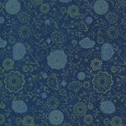 Cottage Bleu - 7717 - Robin Pickens Blue Midnight Tonal Floral - Moda 48692.18 - Cotton Fabric