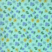 Cottage Bleu - 7721 - Robin Pickens Small Floral on Aqua - Moda 48693.13 - Cotton Fabric
