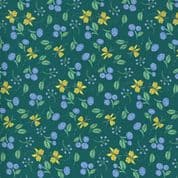 Cottage Bleu - 7722 - Robin Pickens Small Floral on Blue Pond - Moda 48693.15 - Cotton Fabric
