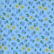 Cottage Bleu - 7723 - Robin Pickens Small Floral on Sky Blue - Moda 48693.16 - Cotton Fabric