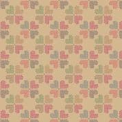 CW-B008 - Lewis & Irene Heart Clusters on Honey - Cotton Fabric