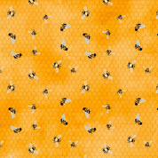 CW-B027 - Sunkissed Bees on Honey Comb Yellow/Orange - 33918-559 - Cotton Fabric