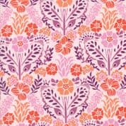 CW-C010 - Grand Canal - Giardinin, Orange & PurpFloral on Pink - 27253 18 - Cotton F ab