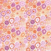 CW-C011 - Grand Canal - Geometric Style Floral in Orange, Pink & Purple - 27254 27