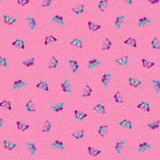 CW-C016 - Makower UK - Butterflies on Pink - 149_P - Cotton Fabric