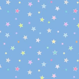 CW-E001- Lewis & Irene Metallic Stars on Light Blue - Cotton Fabric