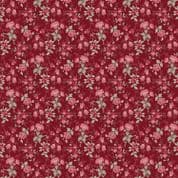 CW-H024 - Blushing Blooms - Flowers & Buds on Red - 1803 98735 332 - Cotton Fabric