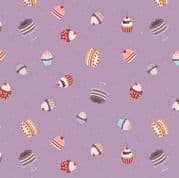 CW-K002- Lewis & Irene Cakes on Light Purple - SM47.3 - Cotton Fabric