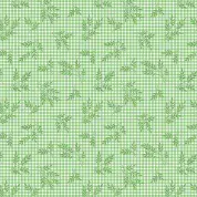 CW-V006 - Makower UK - Wheat on Green Gingham - 2_001_G - Cotton Fabric