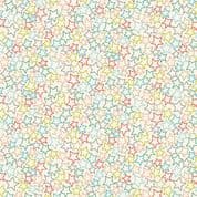 CW-X013 - Multicolour Stars on Cream - Makower 2116Q - Cotton Fabric