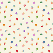 CW-X041 - Lewis & Irene - Oh Christmas Tree - Baubles on Cream - Metallic - C119.1 - Cotton Fabric