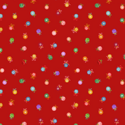 CW-X043 - Lewis & Irene - Oh Christmas Tree - Baubles on Red - Metallic - C119.3 - Cotton Fabric