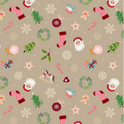 CW-X044 - Lewis & Irene - Oh Christmas Tree - Festive Things - Metallic - C120.1 - Cotton Fabric