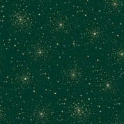 CW-X062 - Makower Uk - Good Tidings - Christmas Star Green - Gold Metallic - 108_G - Cotton Fabric