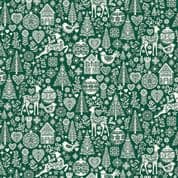 CW-X068 - Makower Uk - Scandi - Christmas on Green - 112_G - Cotton Fabric