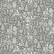 CW-X070 - Makower Uk - Scandi - Christmas on Grey - 112_S - Cotton Fabric