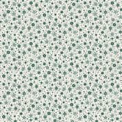 CW-X077 - Makower Uk - Scandi - Green Christmas Stars on White - 115_G - Cotton Fabric