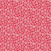 CW-X081 - Makower Uk - Scandi - Hearts on Red - 116_R - Cotton Fabric