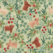 CW-X085 - Celtic Christmas - Highlands on Festive Sage - Lewis & Irene - C130B - Cotton Fabric