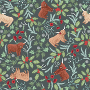 CW-X086 - Celtic Christmas - Highlands on Iced Forest - Lewis & Irene - C130C - Cotton Fabric