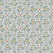 CW-X093 - Celtic Christmas - Festive Celtic Leaves on Silver - Lewis & Irene - C133A - Cotton Fabric