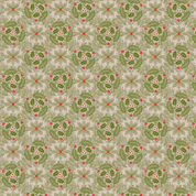 CW-X094 - Celtic Christmas - Festive Celtic Leaves on Green - Lewis & Irene - C133B - Cotton Fabric