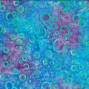 CW-Z025 - Prismatic Turquoise and Purpl Circles Batik - Wilmington Batiks 22174.674 - Cotton Fabric