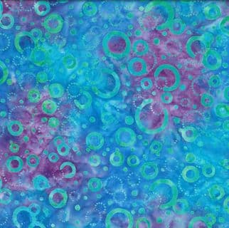 CW-Z025 - Prismatic Turquoise and Purpl Circles Batik - Wilmington Batiks 22174.674 - Cotton Fabric